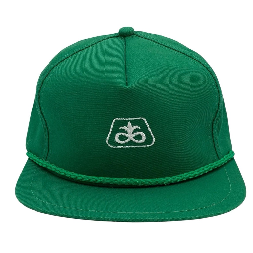Vintage K-Brand Pioneer Seed‎ Logo Strap Back Hat Green USA Made